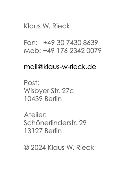 Klaus W. Rieck Impressum